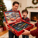 Caixa de presente com 12 peças de carros Disney Pixar, miniaturas de metal fundido do Relâmpago McQueen, brinquedo de caminhão do Tio Jackson para aniversário de menino.