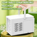 Máquina de bolhas de sabão elétrica portátil totalmente automática com 10 furos, brinquedo para aniversários ao ar livre, sem bateria e sem água para bolhas.