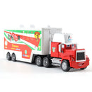 Miniatura de caminhão em miniatura do filme Carros 3 da Pixar, com os personagens Relâmpago McQueen, Jackson e Storm Ramirez. Brinquedo infantil para presente.