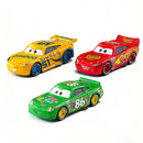 Caixa de presente com 12 peças de carros Disney Pixar, miniaturas de metal fundido do Relâmpago McQueen, brinquedo de caminhão do Tio Jackson para aniversário de menino.