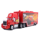 Miniatura de caminhão em miniatura do filme Carros 3 da Pixar, com os personagens Relâmpago McQueen, Jackson e Storm Ramirez. Brinquedo infantil para presente.