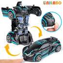 Carrinho Esportivo Robô Transformável de Brinquedo, Sem Pilhas, Presente Educativo para Crianças, Veículo Colorido em Miniatura para Brincar e Aprender
