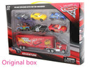 Conjunto de 6-7 peças de carros de corrida de metal fundido da Disney Pixar Car 3, 2 e 1: Relâmpago McQueen, Caminhão Mack, Jackson e Storm. Brinquedo Dinoco Racer para meninos.