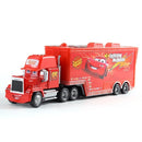Miniatura de caminhão em miniatura do filme Carros 3 da Pixar, com os personagens Relâmpago McQueen, Jackson e Storm Ramirez. Brinquedo infantil para presente.