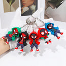 Chaveiro Marvel Homem-Aranha Boneco Fofo Widget Figuras de Ação Vingadores Homem de Ferro Capitão América Bolsa Chaveiro Widget Presentes de Aniversário