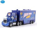 Miniatura de caminhão em miniatura do filme Carros 3 da Pixar, com os personagens Relâmpago McQueen, Jackson e Storm Ramirez. Brinquedo infantil para presente.