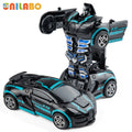 Carrinho Esportivo Robô Transformável de Brinquedo, Sem Pilhas, Presente Educativo para Crianças, Veículo Colorido em Miniatura para Brincar e Aprender