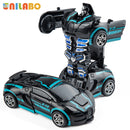 Carrinho Esportivo Robô Transformável de Brinquedo, Sem Pilhas, Presente Educativo para Crianças, Veículo Colorido em Miniatura para Brincar e Aprender