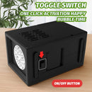 Máquina de bolhas de sabão elétrica portátil totalmente automática com 10 furos, brinquedo para aniversários ao ar livre, sem bateria e sem água para bolhas.