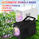 Máquina de bolhas de sabão elétrica portátil totalmente automática com 10 furos, brinquedo para aniversários ao ar livre, sem bateria e sem água para bolhas.