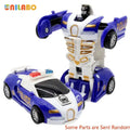 Carrinho Esportivo Robô Transformável de Brinquedo, Sem Pilhas, Presente Educativo para Crianças, Veículo Colorido em Miniatura para Brincar e Aprender