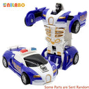 Carrinho Esportivo Robô Transformável de Brinquedo, Sem Pilhas, Presente Educativo para Crianças, Veículo Colorido em Miniatura para Brincar e Aprender