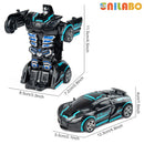 Carrinho Esportivo Robô Transformável de Brinquedo, Sem Pilhas, Presente Educativo para Crianças, Veículo Colorido em Miniatura para Brincar e Aprender