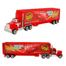 Conjunto de 6-7 peças de carros de corrida de metal fundido da Disney Pixar Car 3, 2 e 1: Relâmpago McQueen, Caminhão Mack, Jackson e Storm. Brinquedo Dinoco Racer para meninos.