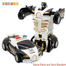 Carrinho Esportivo Robô Transformável de Brinquedo, Sem Pilhas, Presente Educativo para Crianças, Veículo Colorido em Miniatura para Brincar e Aprender