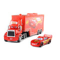 Miniatura de caminhão em miniatura do filme Carros 3 da Pixar, com os personagens Relâmpago McQueen, Jackson e Storm Ramirez. Brinquedo infantil para presente.